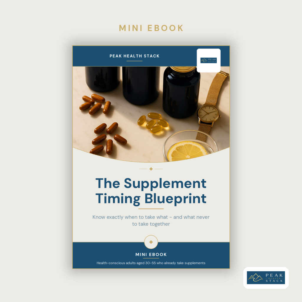 The Supplement Timing Blueprint — Know Exactly When to Take What