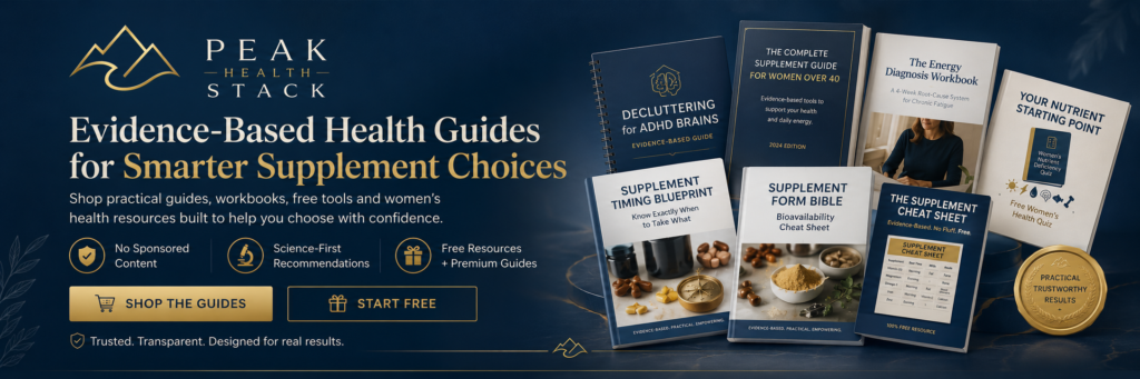 Peak Health Stack evidence-based health guides and supplement resources