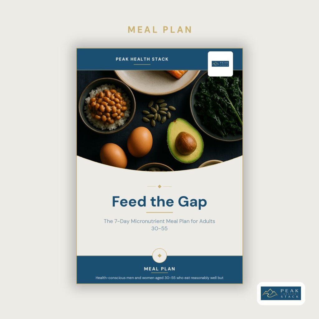 Feed Your Gaps: The 7-Day Micronutrient Meal Plan for Adults 30β55